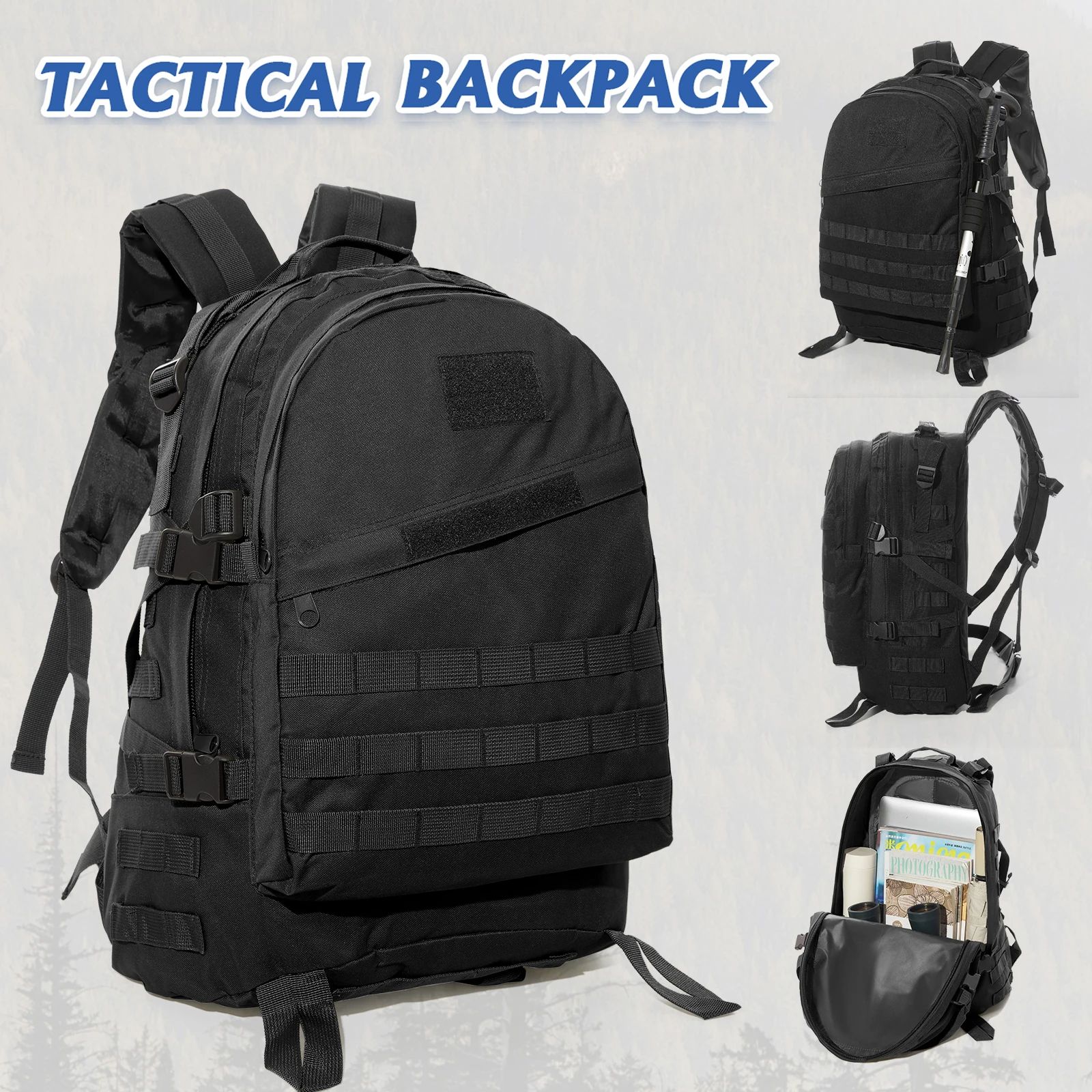 Military Backpack Men Tactical Backpacks Camping Mountaineering Travel Backpack 35L Large Camouflage Molle Army Assault Backpack