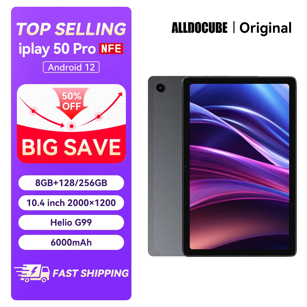 Alldocube iPlay50 Pro 10.4 polegadas 2K Tablet Helio G99 Android12 8GB RAM 128/256GB ROM lte Phonecall pad iPlay 50 Pro Google MicroSD