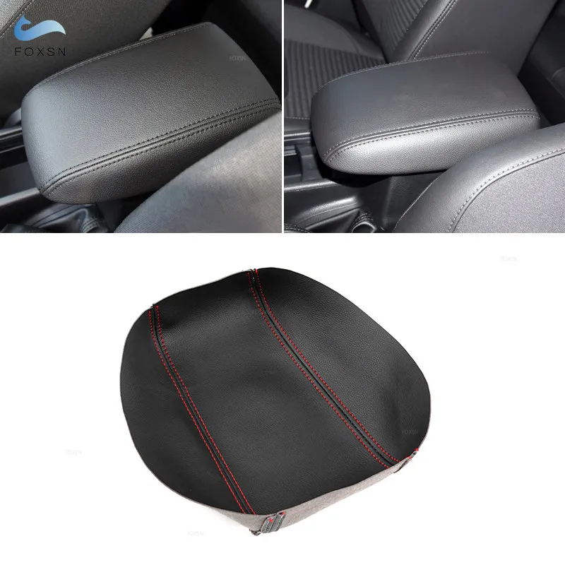 Car Interior Center Console Lid Armrest Box Cover Microfiber Leather Protective Trim For Ford Focus 2015 2016 2017 2018
