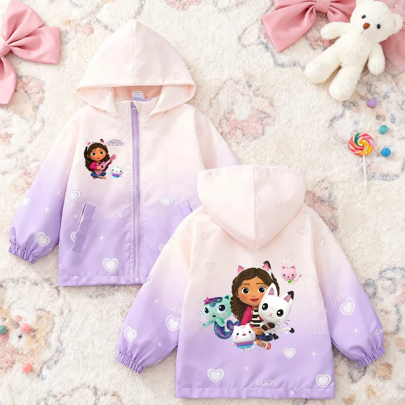 

Gabby Dollhouses Jacket Coats Autumn Girls Fashion Casual Sweatshirt Children Kawaii Tops Cute Leisure Clothing Coats Tops Gifts