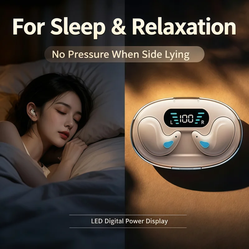 Nouveaux écouteurs sans fil Bluetooth X55, conçus pour le sport, dotés d’un indicateur numérique du niveau de batterie et d’une fonction de recharge rapide.