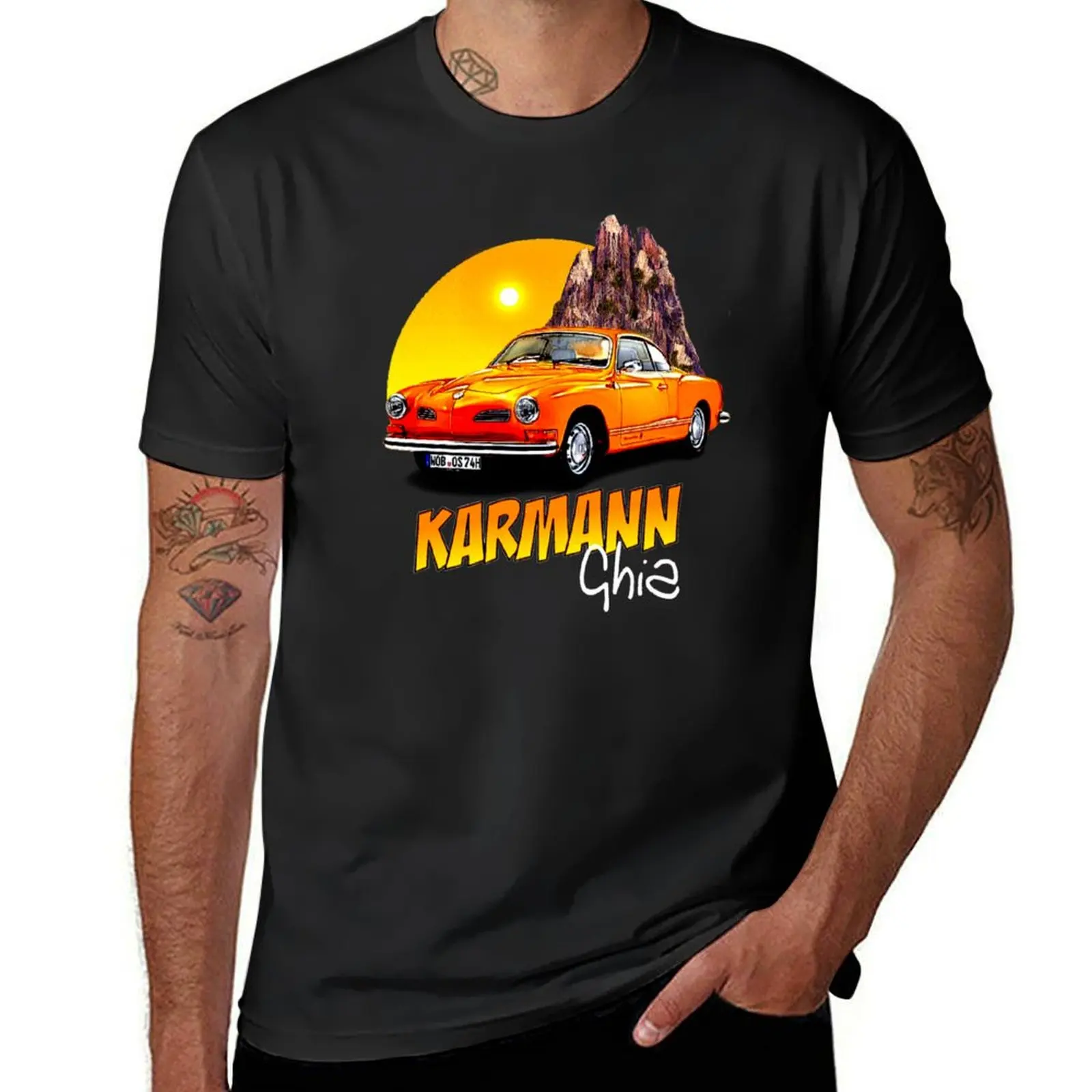 Karmann ghia T-shirt funnys customs men clothings