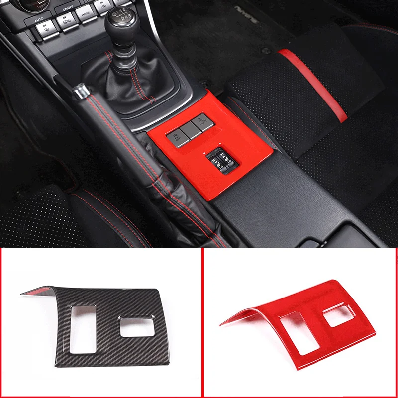 For 2022 Toyota 86/Subaru BRZ ABS carbon fiber red car styling car seat heating button adjustment cover car interior accessories