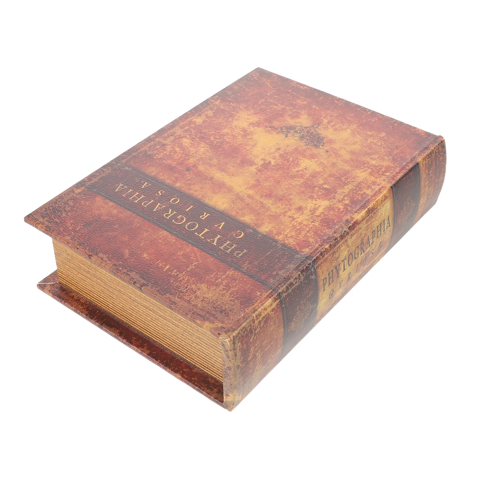 

Decorative Storage Box: Book Shaped Wooden Case for Jewelry Trinkets and Keepsakes - Hidden Compartment Faux Book