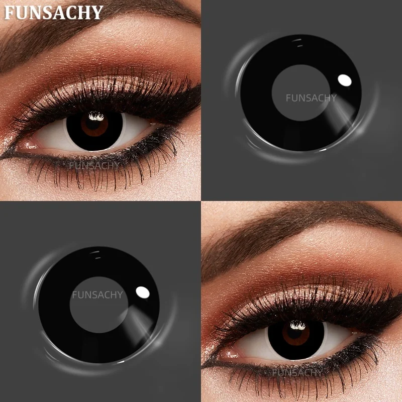 FUNSACHY Cosplay Draak Contactlenzen voor Ogen Anime Rollenspel Lens Halloween Cosplay Zwarte Contacten Jaarlijks Cosmetica Leerlingen