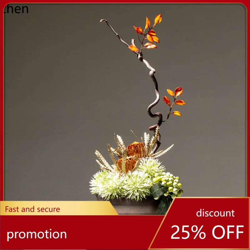 

YFY New Chinese Style Flower Artificial Flowers Dried Flowers Hotel Table Living Room Coffee Table Wall Niche Flowers