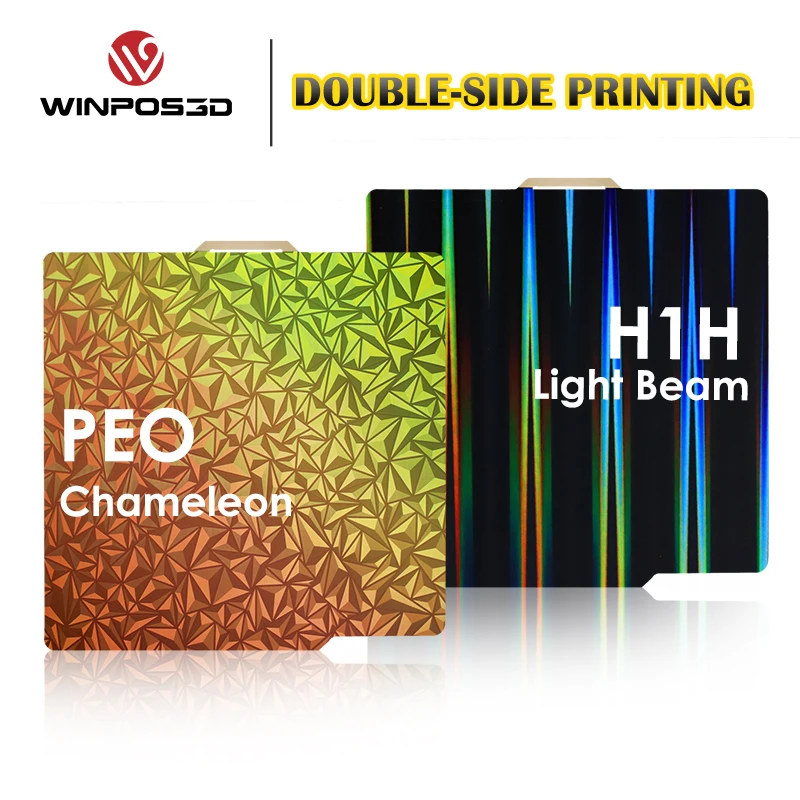 

257x257mm for Bambu lab x1 p1p Double Side Build Plate Texture PEI Coating+Smooth H1H/PEO-chameleon Applied Spring Steel Sheet