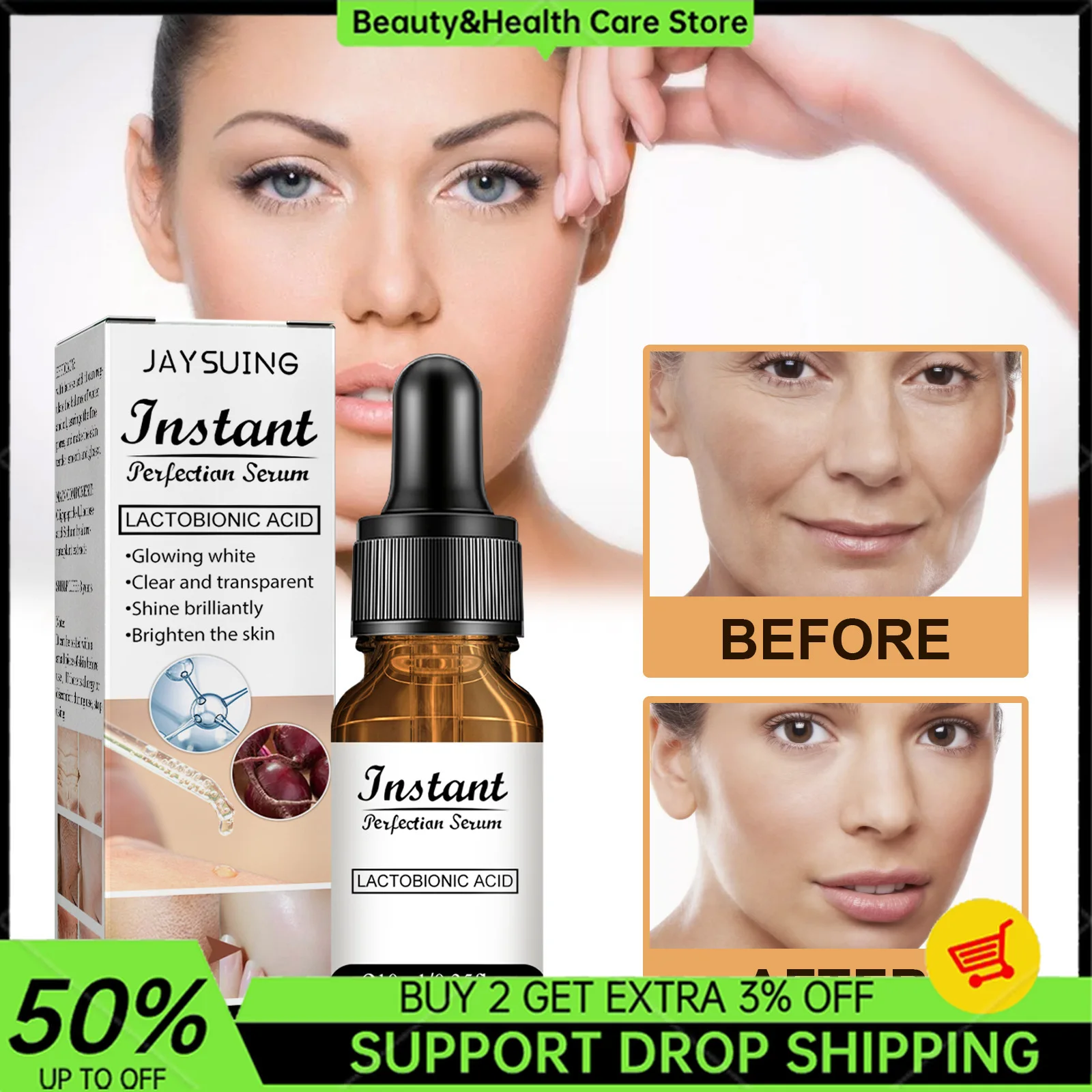 

Instant Anti Wrinkle Essence Collagen Face Anti Aging Gel Firming Moisturizing Repairing Fade Lines Korean Skin Care Product