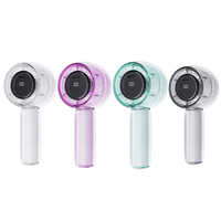 LED Digital Display 100 Gear Handheld  For Turbo Fan USB ColorfulLight High Speed Fan Portable Cooling Fan Outdoor Office