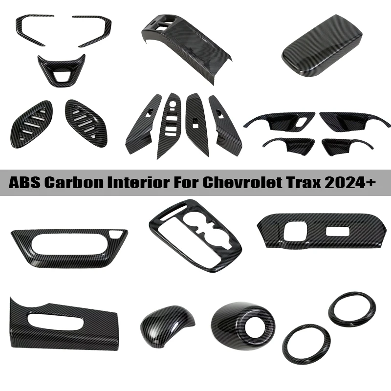 

ABS Carbon Interior Car Air Condition Outlet Console Gear Shift Head Window Lift Trim Panel For Chevrolet Trax 2024+ Accessories