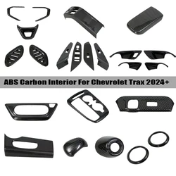ABS Carbon Interior Car Air Condition Outlet Console Gear Shift Head Window Lift Trim Panel For Chevrolet Trax 2024+ Accessories
