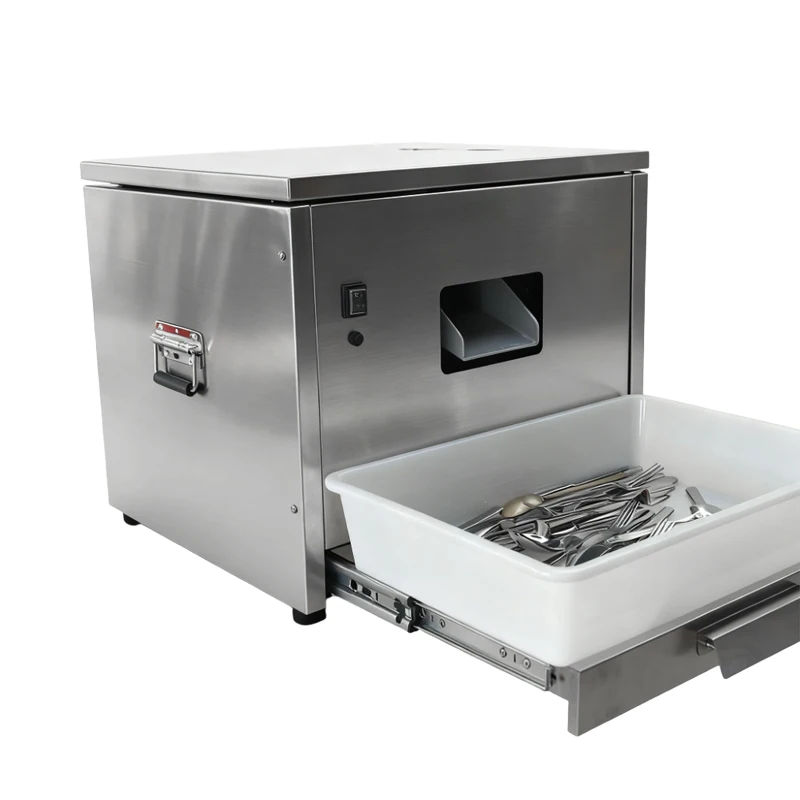 Bestlidy Wholesales Heavy Duty Efficient Industrial Stainless Steel Restaurant Hotel Kitchen Cutlery Fork Knife Polisher Machine