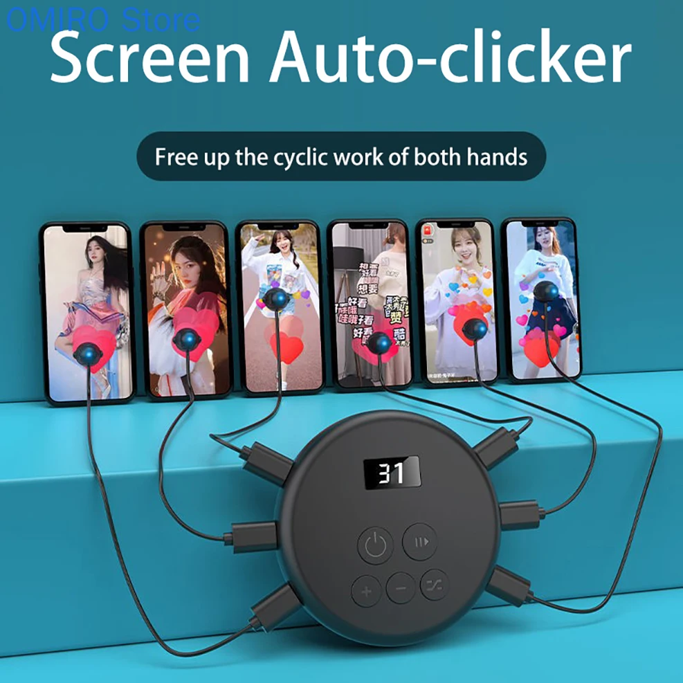 

Mobile Phone Screen Auto Clicker Device Physical Simulation Finger Click Game Tiktok Continuous Click