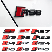 3D Metal Badge Stickers For Audi S line S3 S4 S5 S6 S7 S8 RS3 RS4 RS5 RS6 RS7 RS8 Car Logo Emblem Trunk Decoration Accessories