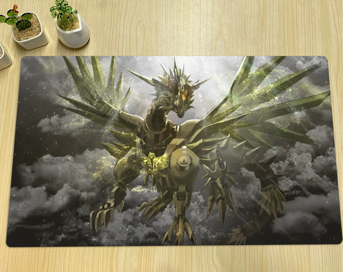 YuGiOh Playmat Crystron Sulfefnir TCG CCG Mat Board Game Mat Trading Card Game Mat Rubber Anime Mouse Pad Free Bag 600x350x2mm