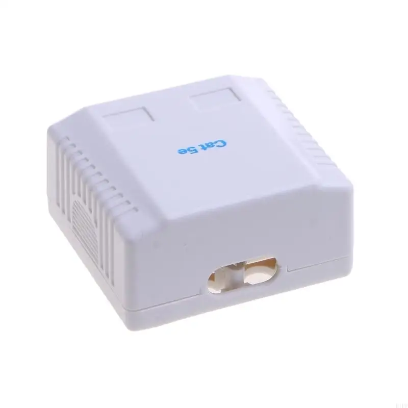 E1PF Cat5e RJ45 8P8C Connector UTP Unshielded Double Port Desktop Mount Box Cat5e Module Information Socket
