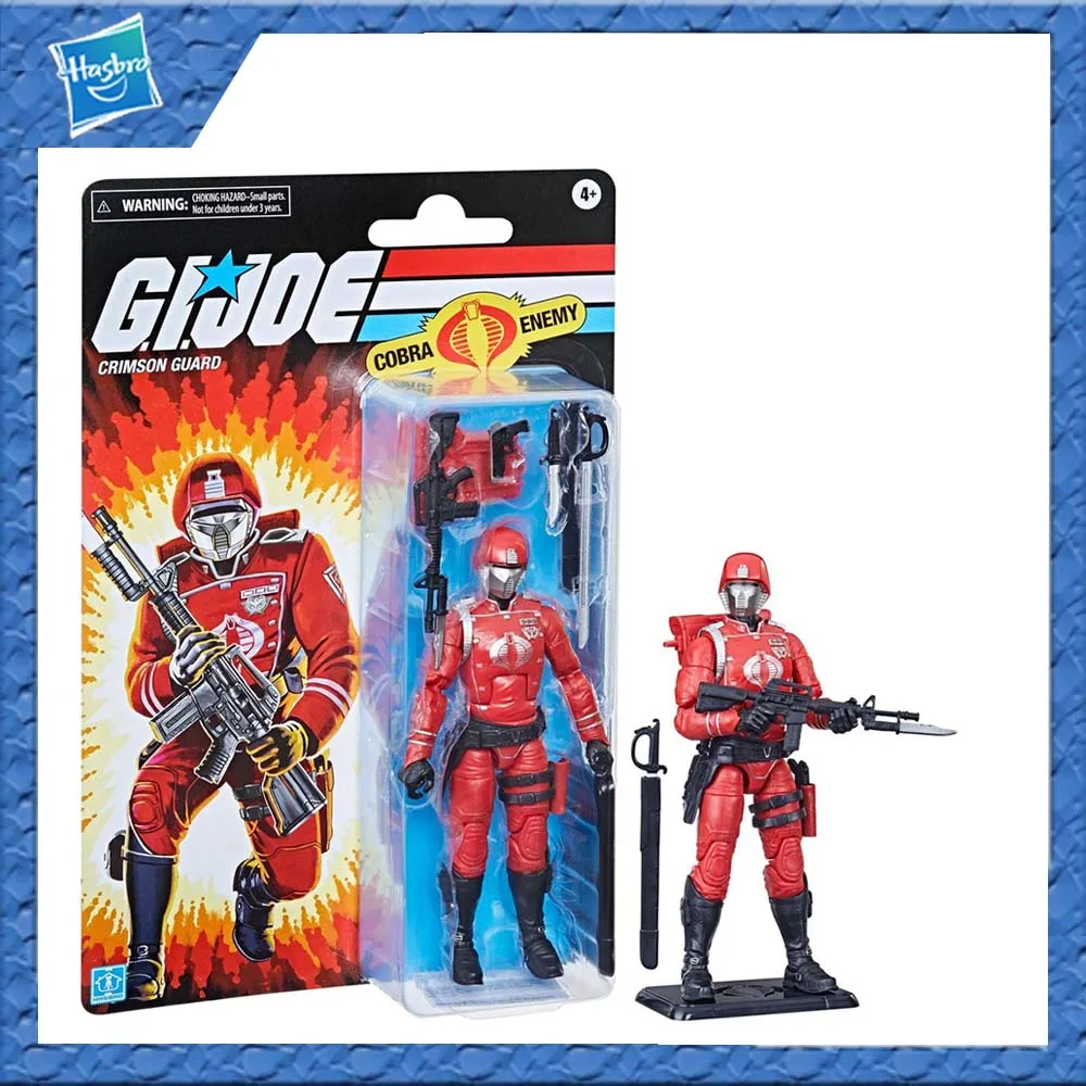 Original Hasbro G.i. Joe Classified Series Retro Crimson Guard Action Figure Model Toy Collection Gift