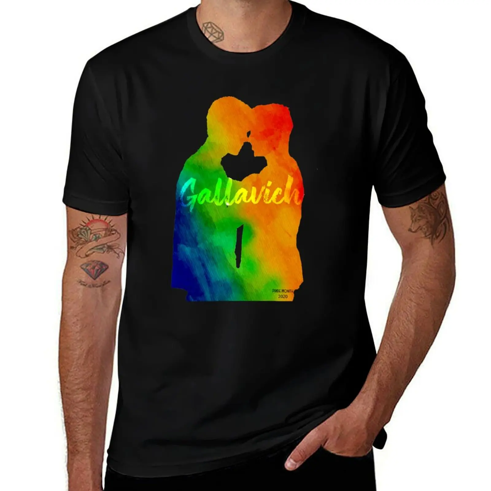 Gallavich Pride month 2020 Sticker T-Shirt printed t shirts for man T-Shirt