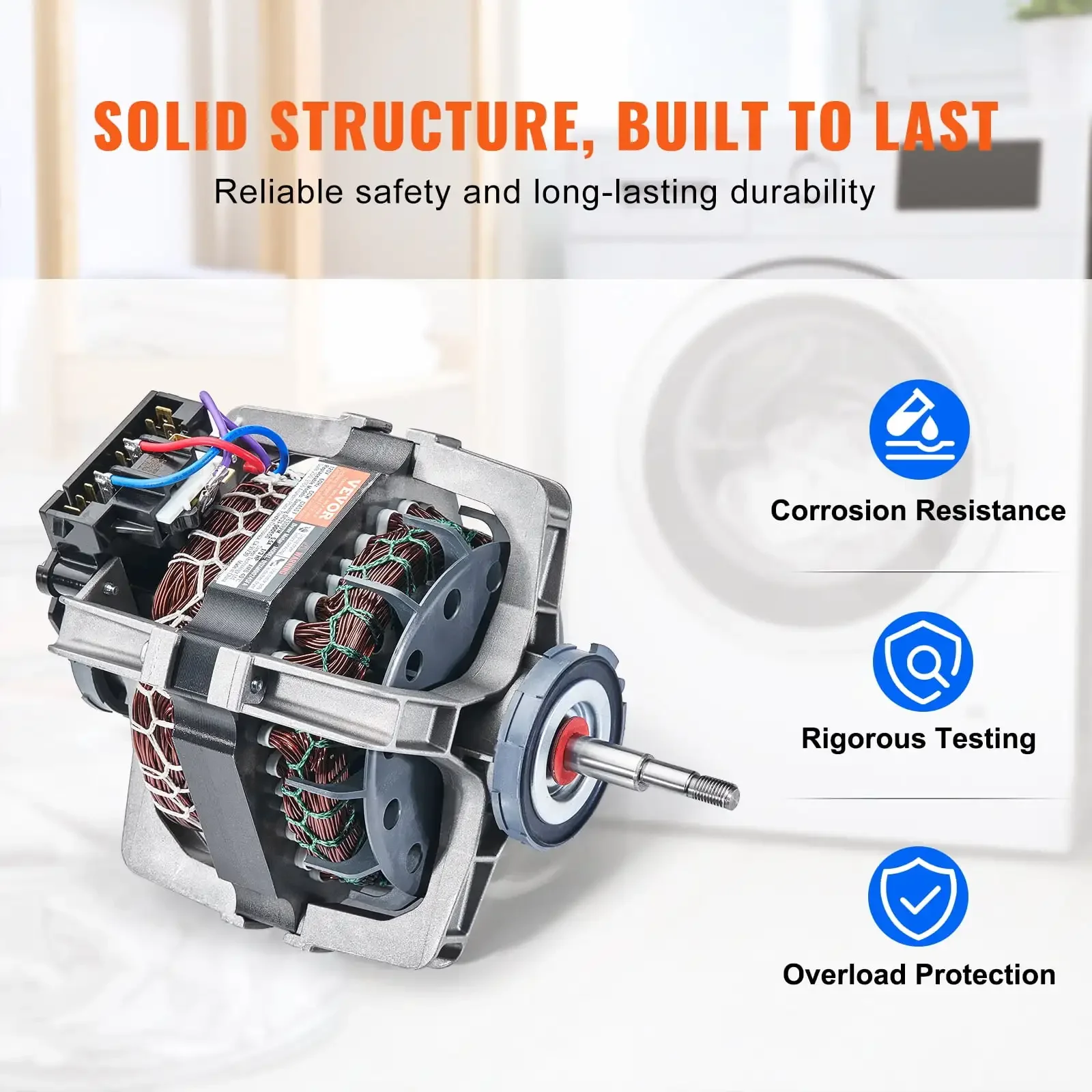 DC31-00055G ドライヤーモーター 1/3HP 1630RPM Samsung Kenmore と互換性あり、交換用 40299032011 , 40299032012