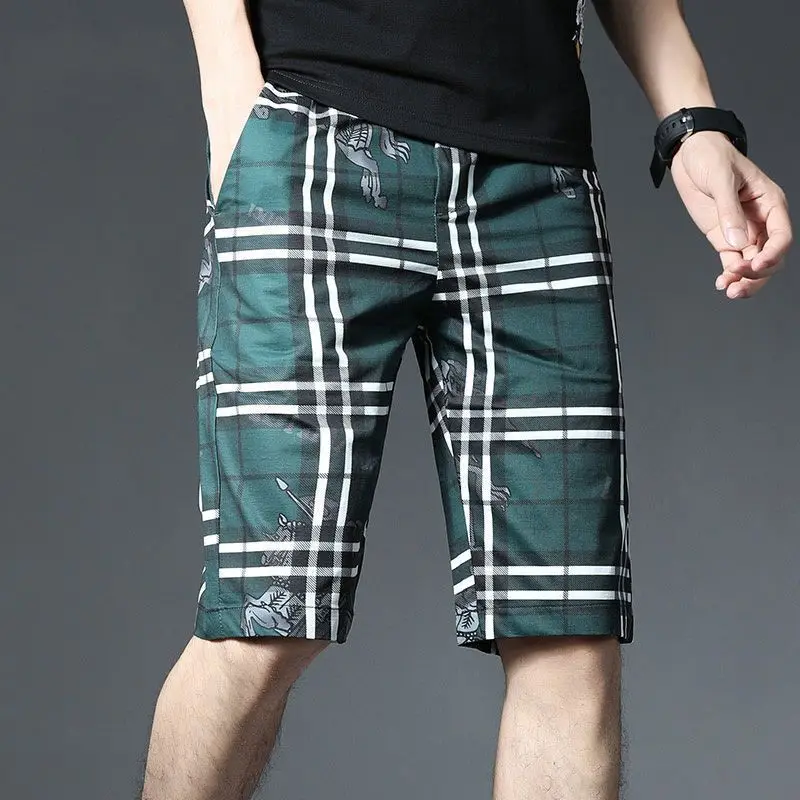 New Fashion Golf Style Men\'s Korean Style Luxury Summer Breathable Casual Horse Shorts for Men Swimming Trunks Beach Half Pants