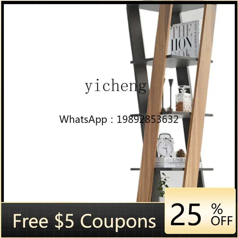 

EE Corner Cabinet Modern Minimalist Creative Living Room Display Shelf Office Sofa Edge Bookcase Floor