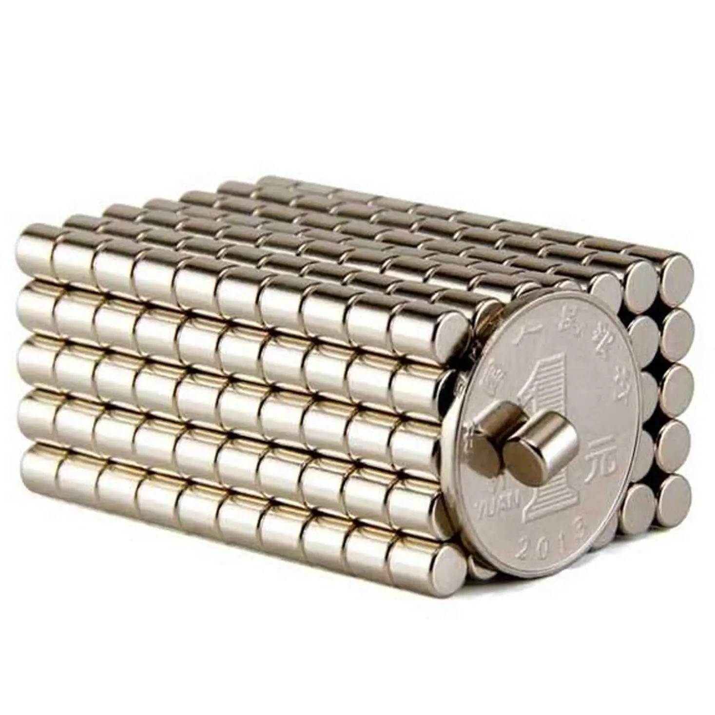 50 Pcs 5x5 Round Magnet Super Powerful Small Permanent Magnetic Disc for Fridge, DIY, Building, Scientific, Craft, Education