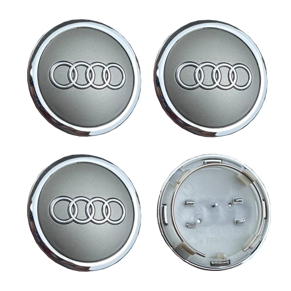 4 stuks voor Audi Quattro A1 A2 A3 A4 A5 A6 A7 A8 S3 S6 Q3 Q5 7 autostyling wielnaafdoppen vervangende covers 60mm 61mm 69mm 68mm
