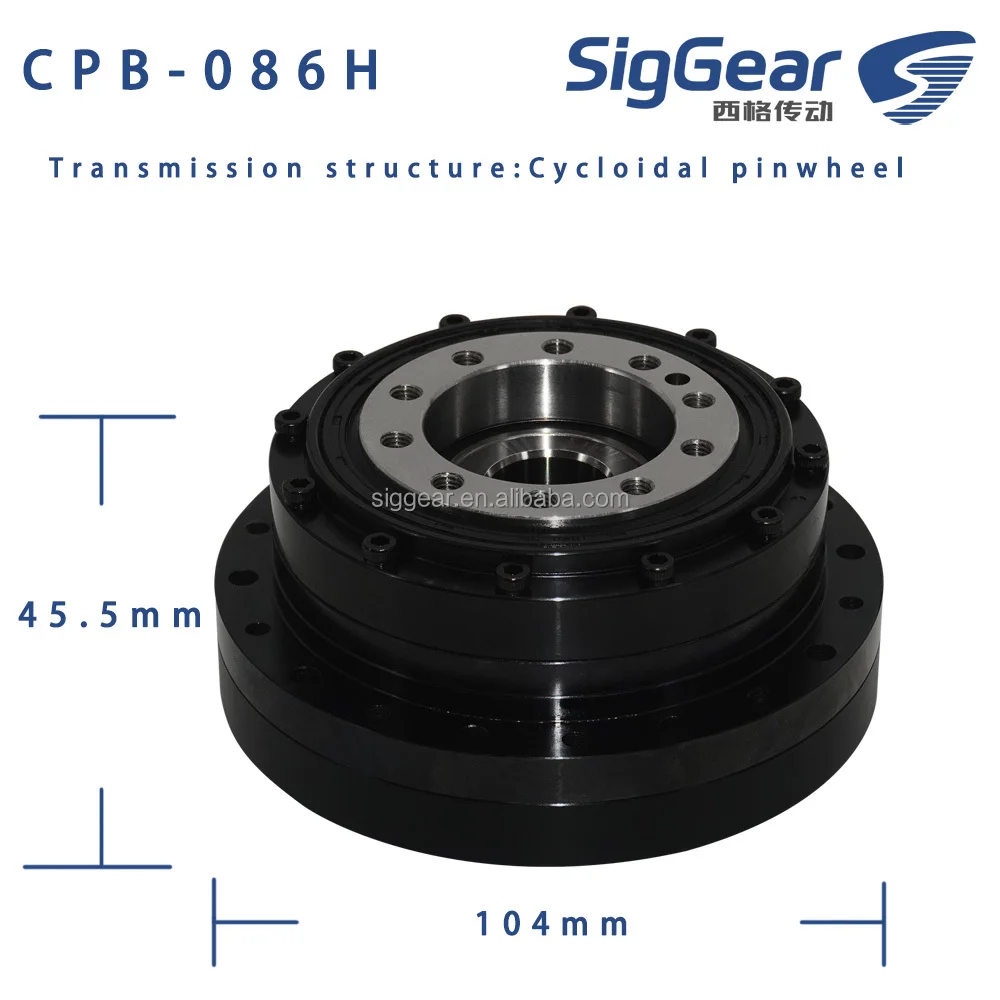 Humanoid Robot Joint Cycloidal Gearbox 104mm OD 25:1 49:1 Precision Reducer for Biped Robot Actuator System