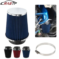 Universal 76MM 3Inch Car Air Filter Sport Power Mesh Cone High Flow Car Cold Air Intake Filter Induction Kit Air Cleaner OFI077