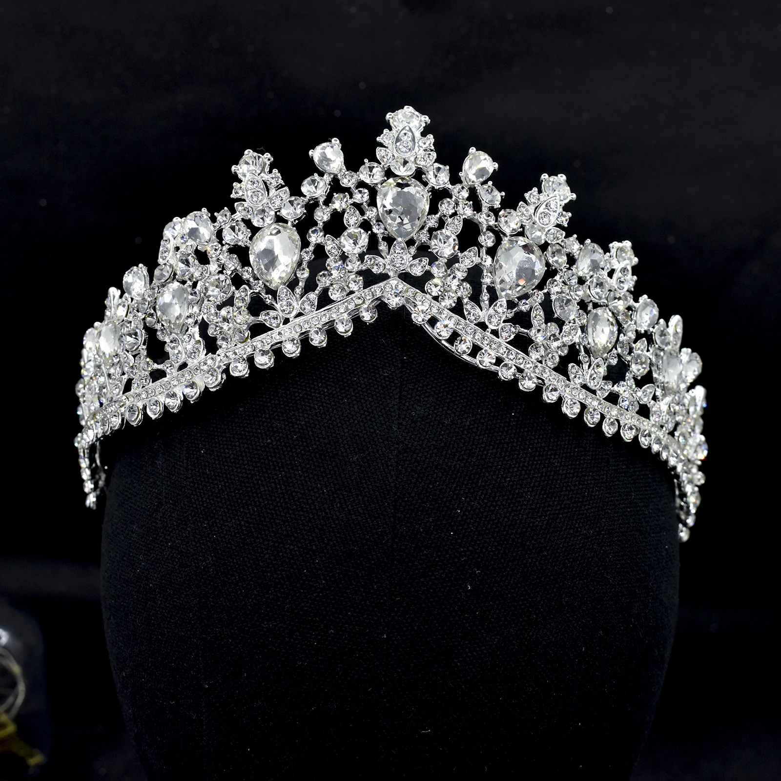 A67 Luxe Zirkoon Kroon Bruid Hoofddeksels Kristal Vrouwen Tiara Strass Bruiloft Hoofddeksel Verjaardag Hoofdband Optocht Haar Sieraden