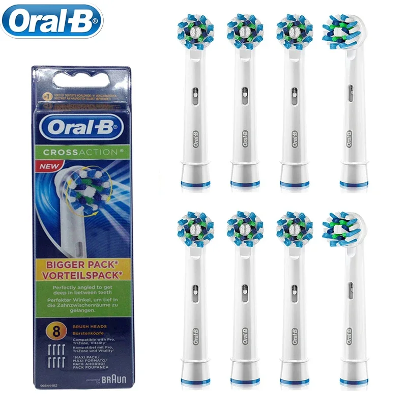 Original Oral B EB50 Bürstenköpfe Cross Action 16 Grad Winkel Ersatz-Dentaldüsen für Elektrische Zahnbürste D12/D16/DB4010/DB4510