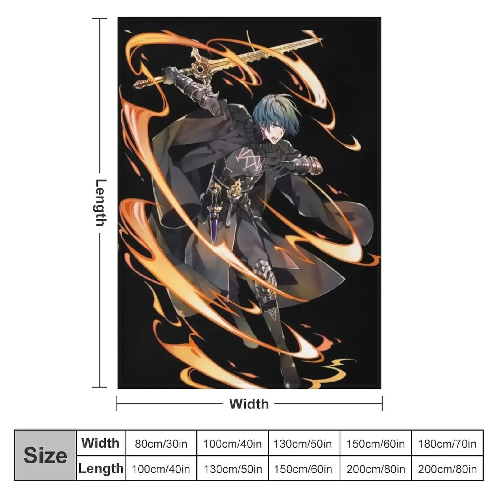 Byleth Male Sword attack Throw Blanket anime Beach Decoratives Beautifuls Personalized Gift Soft Big Blankets
