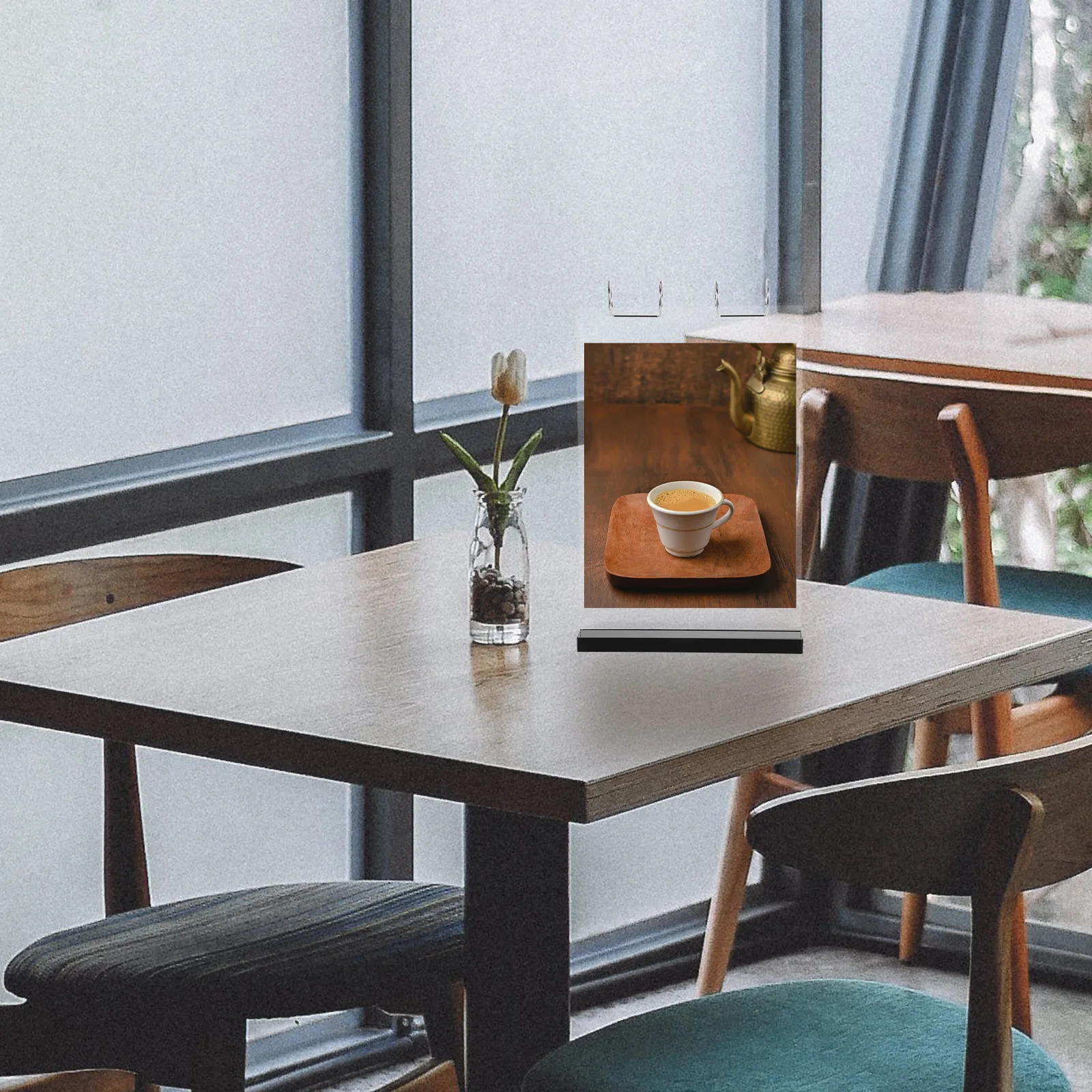 

Double Sided A4 Acrylic Menu Display Stand Table Sign Holder Clear Paper Holder For Cafe Restaurant Poster Rack Desktop Storage