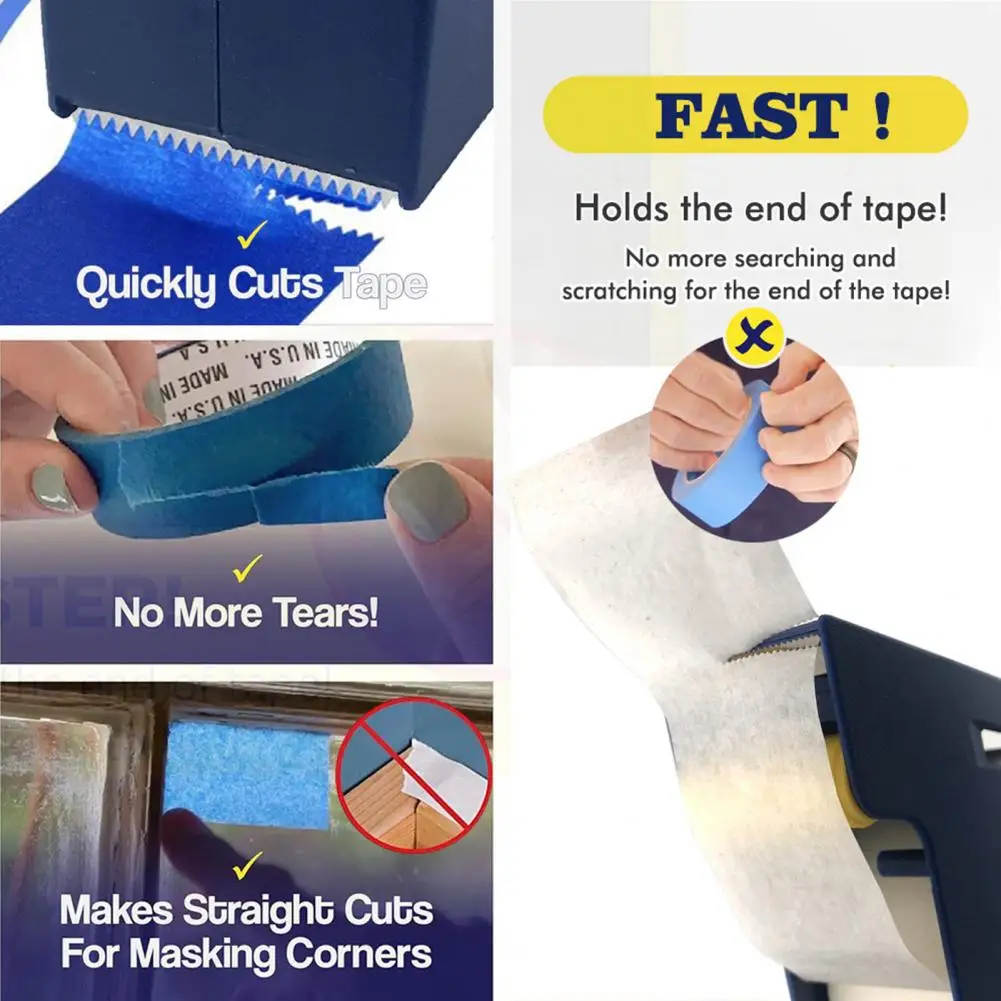 Easy-to-use Tape Applicator Painter’s Tape Applicator Dispenser for Windows Door Frames Masking Tape Cutter Tool Portable