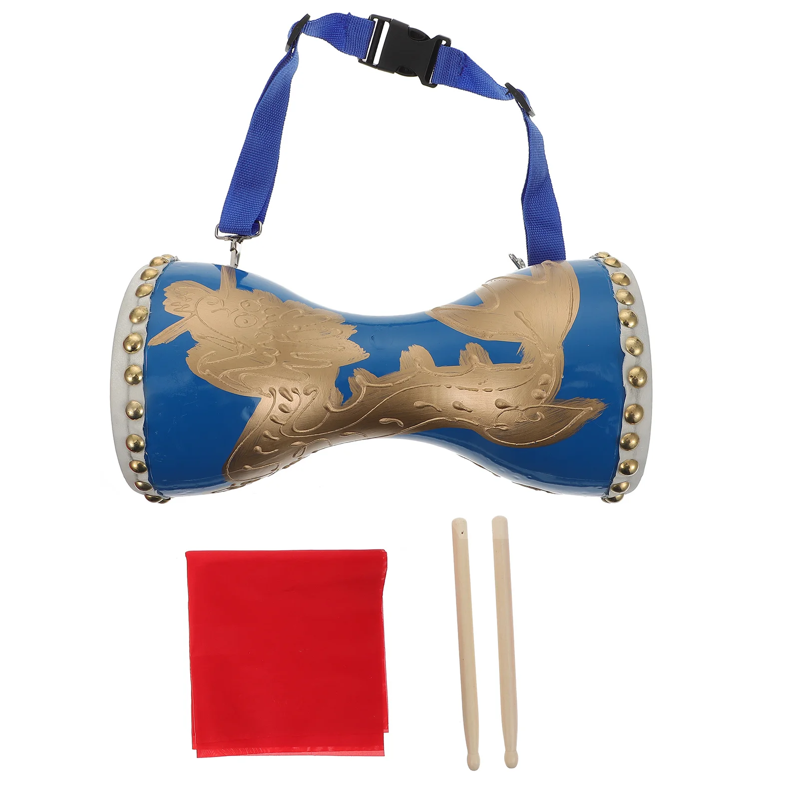 

Musical Instruments Fitness Drum Beat Percussion Waist Chinese Traditional Folk Blue Child