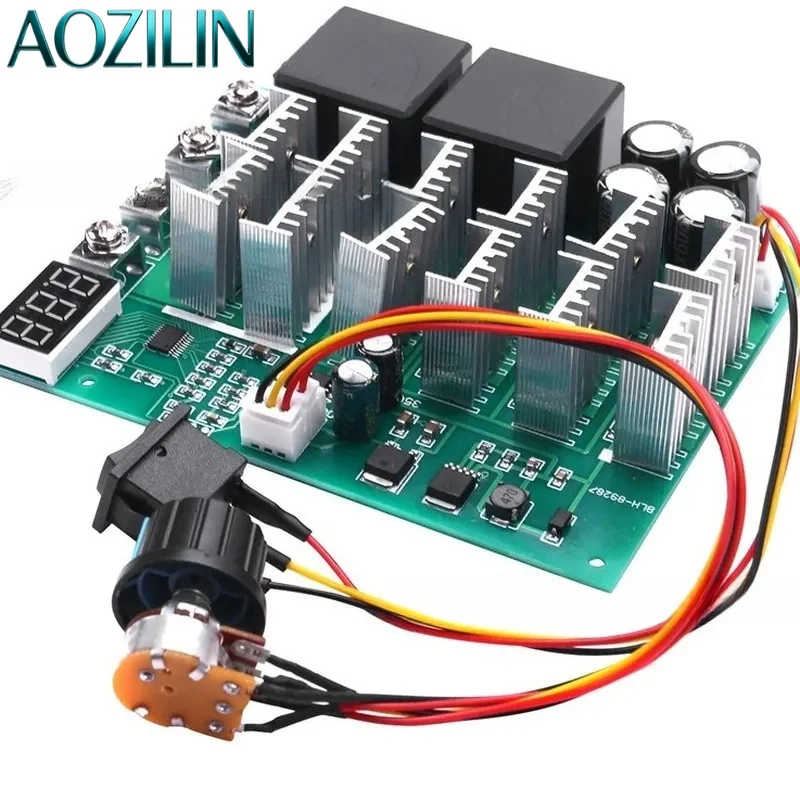 AOZILIN For DC Motor Governor PWM Stepless Speed Controller Forward Reverse Digital Tachometer 10-55V Pump Switch