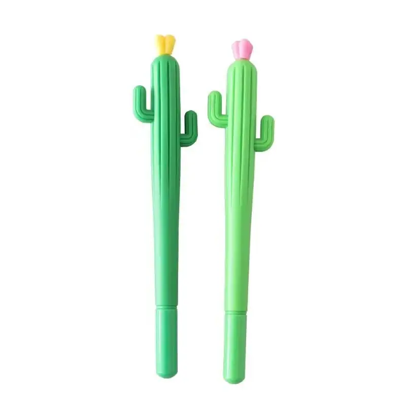 12 pezzi all'ingrosso creativo fioritura cactus styling penna gel creativa studente nero cancelleria penne gel premi e regali all'ingrosso