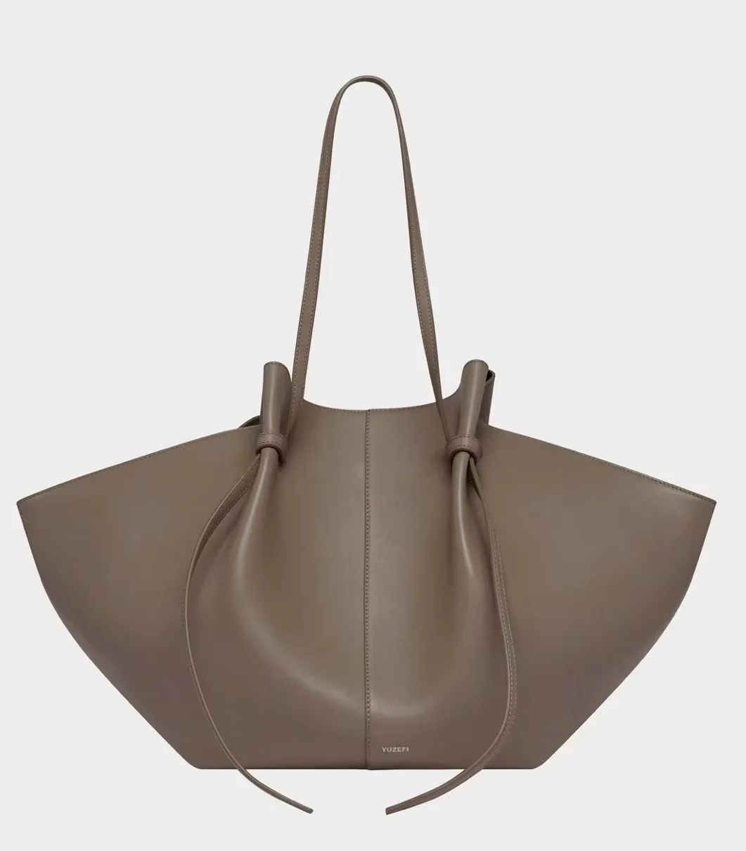 Yuzefi Women Shoulder Bag Solid Color Leather Simple Atmospheric Design Large Capacity Women Crossbody Multifunctiona Handbag image 3