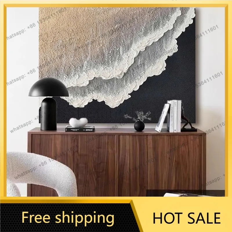 LJY French antique style living room sofa back decoration painting advanced sea waves