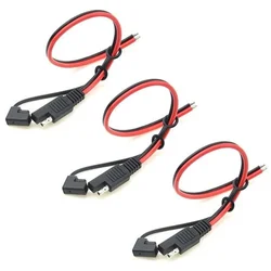 Cable de extensión SAE de alta resistencia con tapa de cubierta impermeable, 18awg, 30CM, 3 unidades