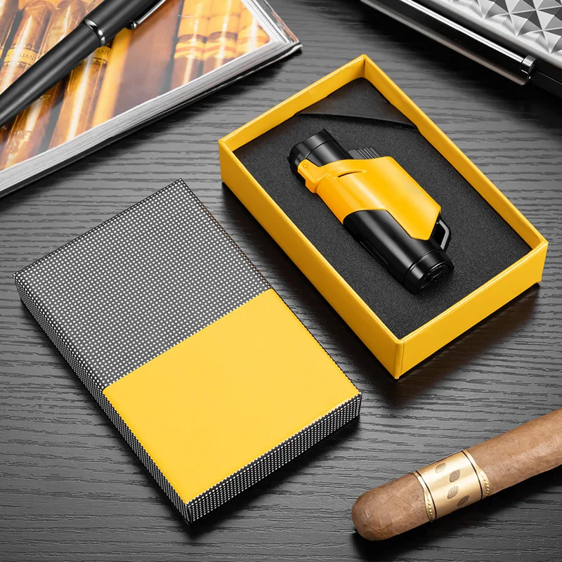 

Multifunctional Windproof Single Fire Straight Forward Cigar Lighter Metal Material Portable Cigar Lighter Men High-end gift