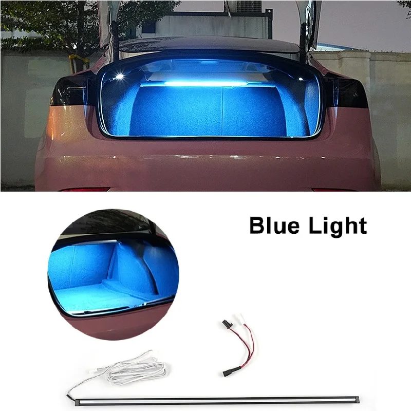 

12V LED Car Rear Trunk Decorative Light Bar for Tesla Model 3 2019-2022 Interior Modification Decorative Light Bar Self-adhesive