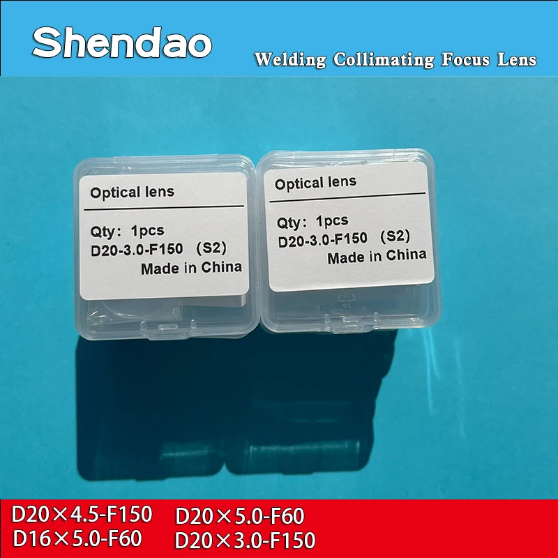 10 Stück Laser-Handschweißreinigungs-Kollimator-Fokuslinse D16/20 D20*4.5-F150 für CQWY WSX QiLin HanWei Sup Au3tech Schweißpistole – Detail 1