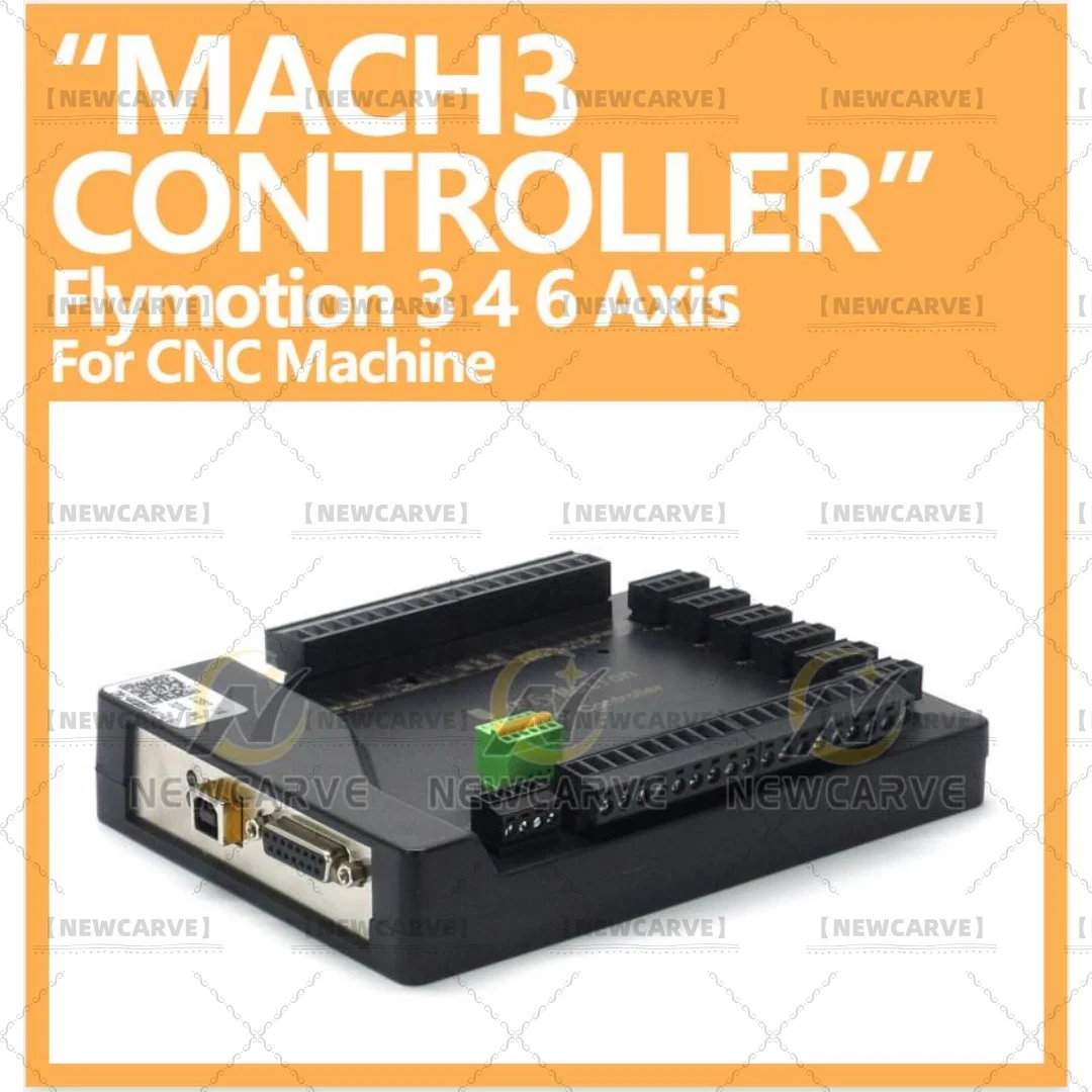 Flymotion Mach3 3 4 5 6-осевая плата контроллера USB Motion USB Breakout Board ZKmotion Upgrade + MPG Маховик для DIY CNC NEWCARVE