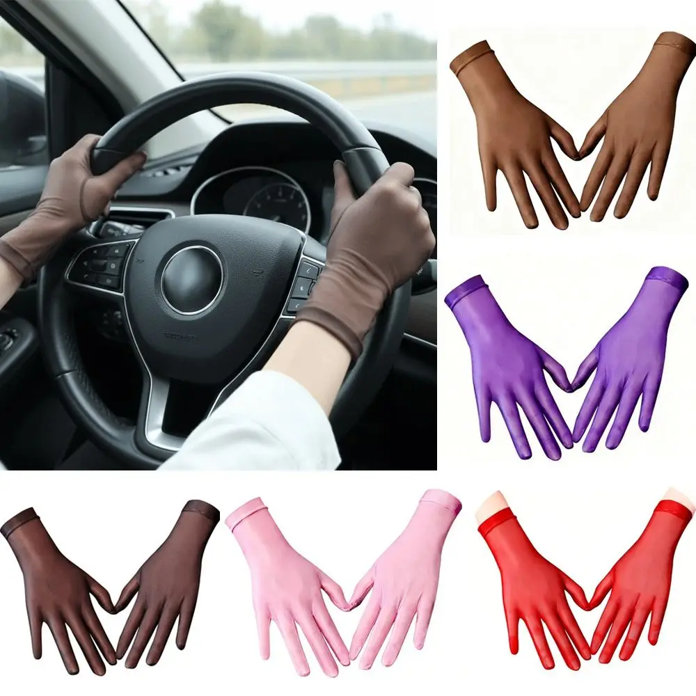 

Дышащие тонкие перчатки для защиты от солнца, глянцевые, высокоэластичные, для вождения, свадебные перчатки, для свадебных торжеств