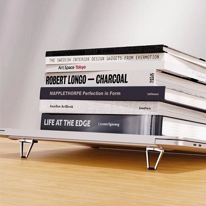 Laptop Stand, Desktop Height Increasing Heat Dissipation Stand, Invisible Folding Portable Aluminum Alloy Small Bracket