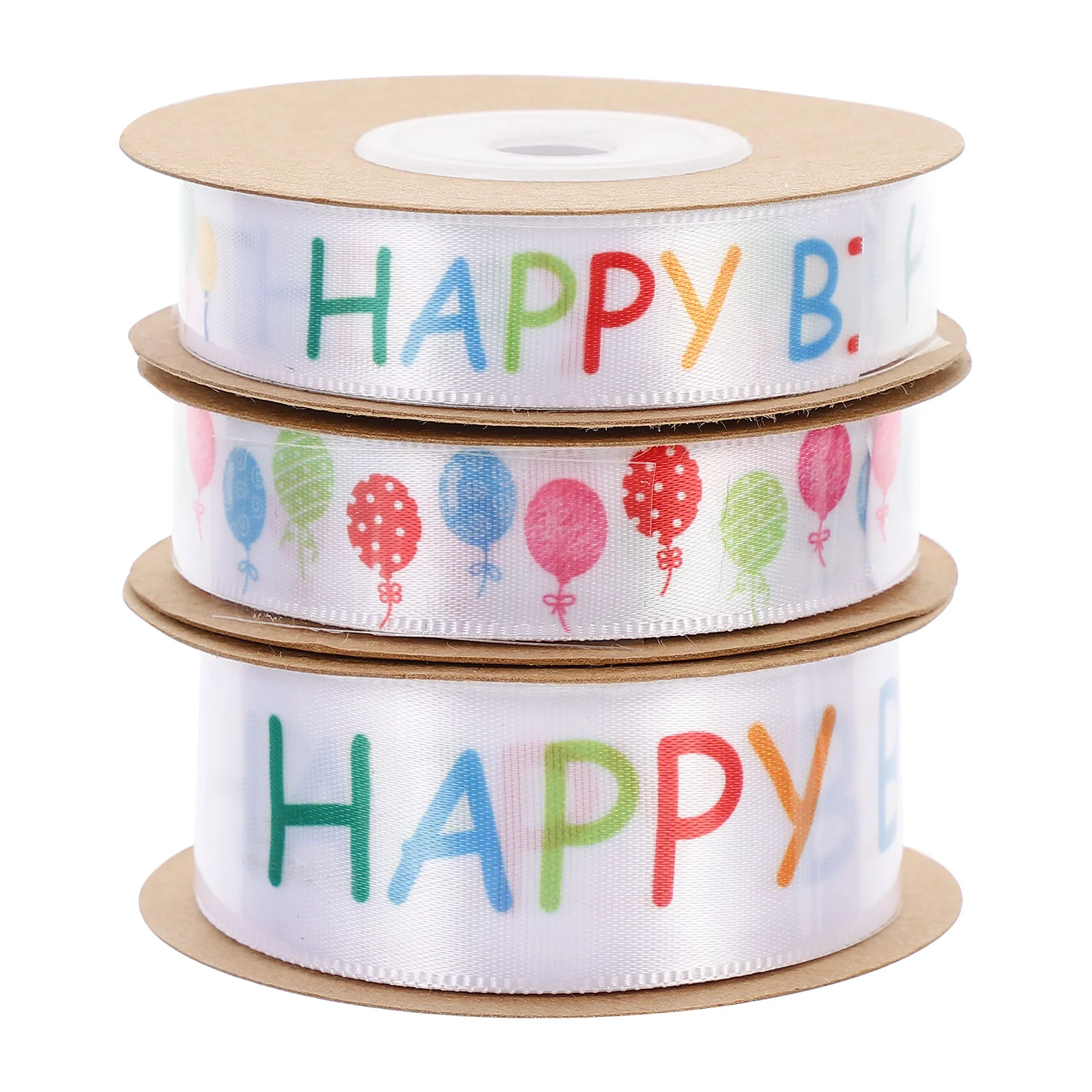 3 Rolls Birthday Ribbon Gift Decorative Riband Package Christmas Bows Packaging Ribbons Twine for