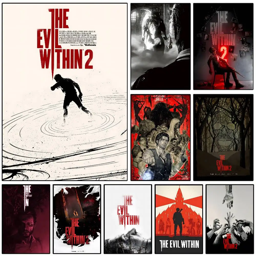 Classic Game T-The Evil Within Poster  HD sticky wall waterp
