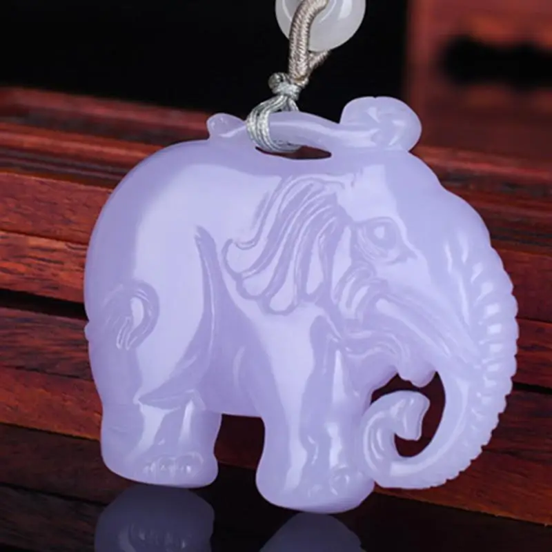 Elephant Pendant Violet Fushou Ruyi Elephant Pendant Auspicious Pendant