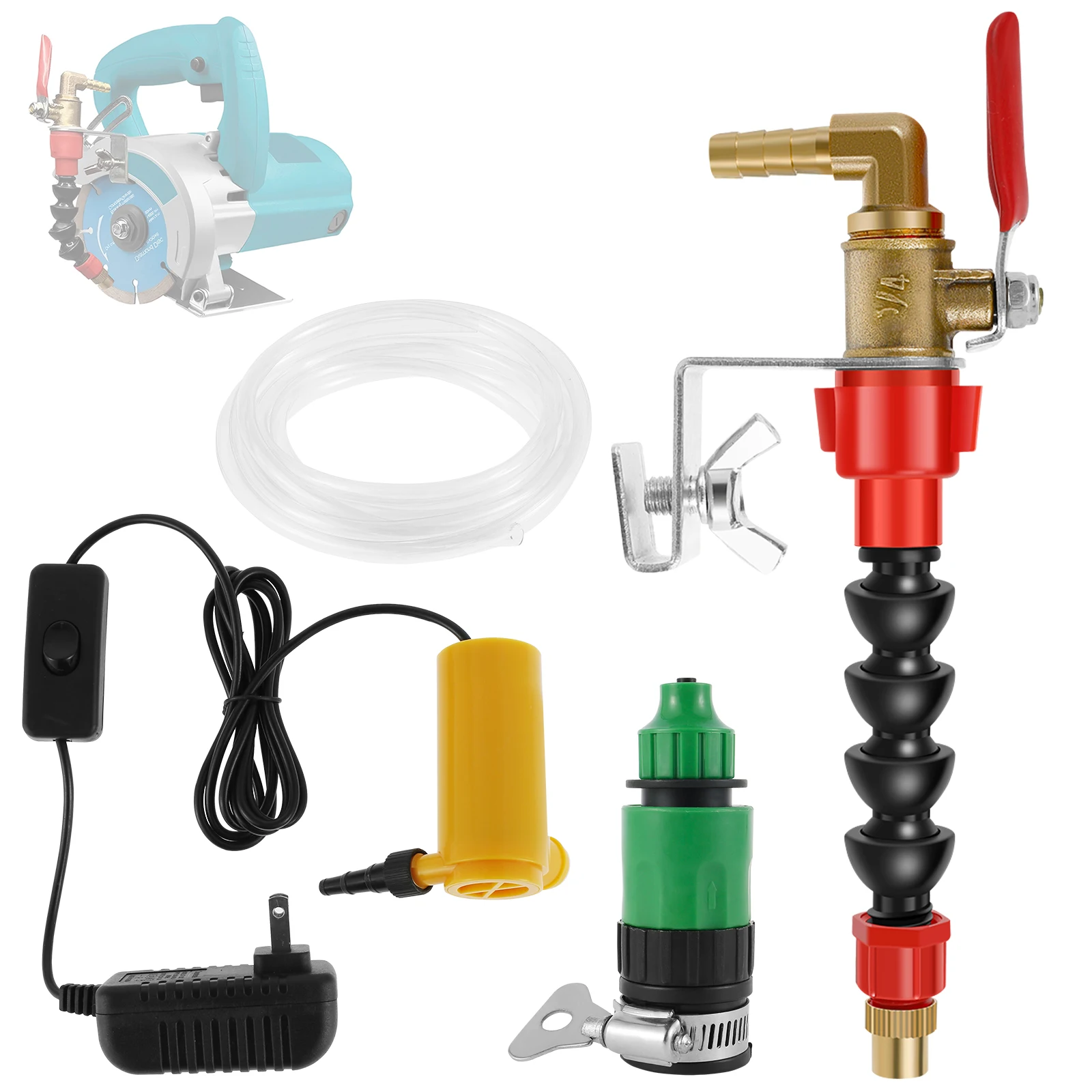 

Dust Remover Water Sprayer Efficient Dust Remover Water Nozzle Improving Cutting Effect Coolant Misting System with 16.4FT Hose